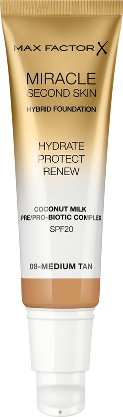 Max Factor Miracle Second Skin Foundation -08 Medium Tan