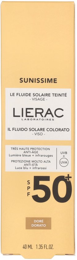 Lierac Sunissime Le Fluide Solaire Tinté Visage SPF50+ 40 ml (Tint : Gouden)