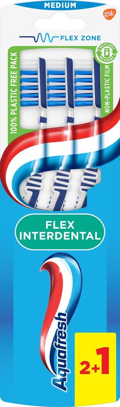 Aquafresh Tandenborstel Flex Interdental Medium 3-pack