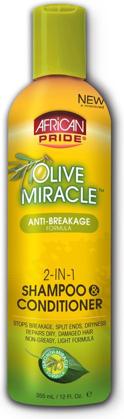 African Pride Olive Miracle 2 -IN-1 Shampoo & Conditioner-355 ml