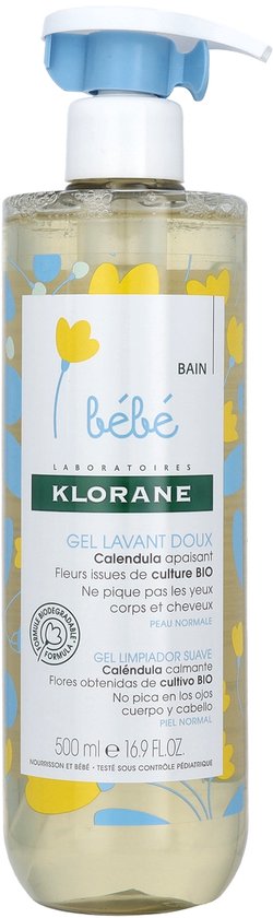 Klorane - Gentle Cleansing Gel Bébé - 500ml - Pompfles