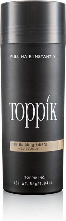 Toppik Hair Building Fibers Middenblond | 55 gram | Cosmetische Haarverdikker, Verbergt haaruitval (Direct voller haar)