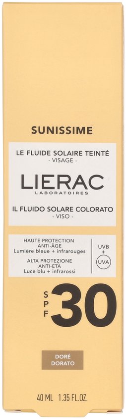 Lierac Sunissime Le Fluide Solaire Tinté Visage SPF30 40 ml (Tint : Gouden)