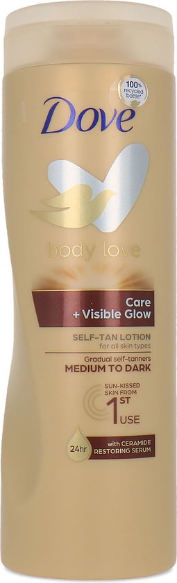 Dove - Bodylotion - Care+Visible Glow - Self-Tan Lotion - 400ml