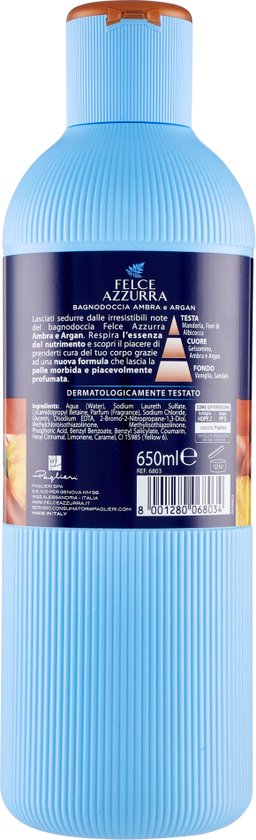 Felce Azzurra - Vrouwen Lichaam Amber, Heliotroop, Jasmijn, Oranje, Sandelhout, Vanille 650ml douchegel-badcréme
