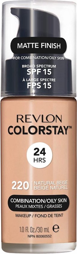 Revlon Colorstay Foundation With Pump - 220 Natural Beige (Oily Skin)
