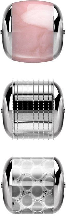GESKE | SmartAppGuided™ MicroNeedle Face Roller | 9 in 1 | met rozenkwarts | Microneedling | Professioneel Microneedling-apparaat | Naaldroller | Schoonheidsrollergezicht | Micronaaldroller