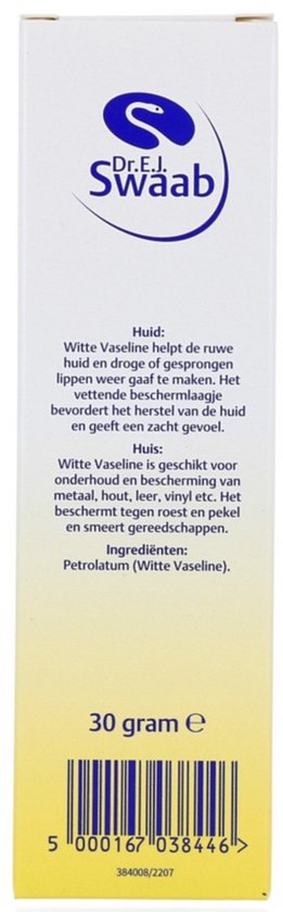 Dr. Swaab Witte Vaseline - 30 gr - Bodycreme