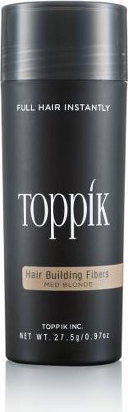 Toppik Hair Building Fibers Middenblond | 27,5 gram | Cosmetische Haarverdikker, Verbergt haaruitval (Direct voller haar)