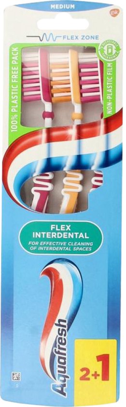 Aquafresh Tandenborstel Flex Interdental Medium 3-pack