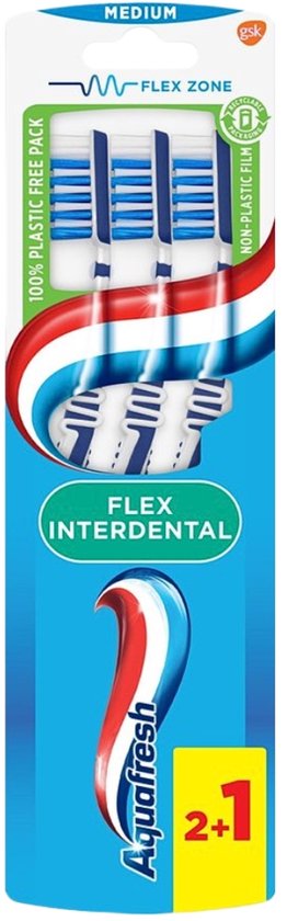Aquafresh Tandenborstel Flex Interdental Medium 3-pack