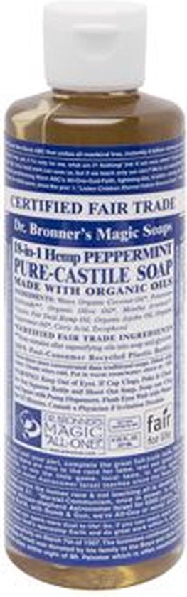 Dr Bronners Liquid soap peppermint 240 Milliliter