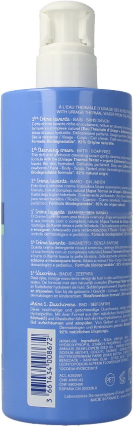 Uriage Bebe 1ere creme lavante 500 Milliliter