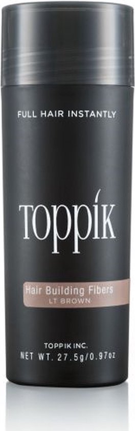 Toppik Hair Building Fibers Lichtbruin | 27,5 gram | Cosmetische Haarverdikker, Verbergt haaruitval (Direct voller haar)