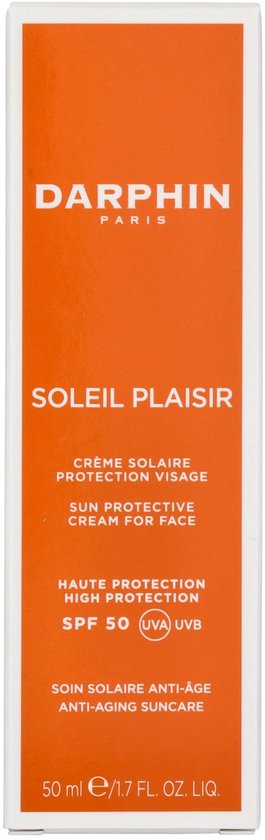Trekt snel in en plakt niet - Darphin Soleil Plaisir Face Zonnebrand SPF 50