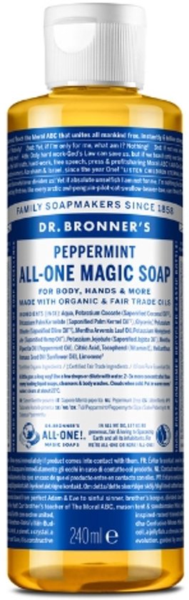 Dr Bronners Liquid soap peppermint 240 Milliliter