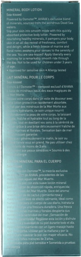AHAVA Mineraal Bodylotion - Sea-Kissed | Hele Dag Hydratatie & Huidtextuur Verfijning | Helpt tegen Uitdroging | Lotion voor dames & heren | Moisturizer voor een droge huid & gezicht - 250ml