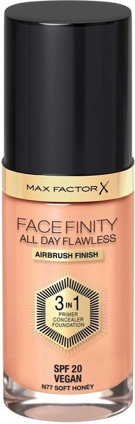 Max Factor Facefinity All Day Flawless 3-in-1 Liquid Foundation - 77 Soft Honey
