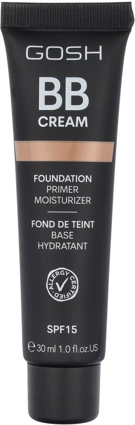 Gosh - Bb Cream Foundation Primer Moisturizer All In One Spf15 Cream Base Foundation 3In1 03 Warm Beige 30Ml