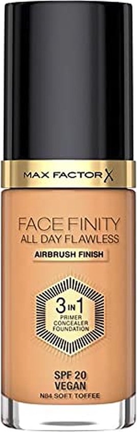 Max Factor Facefinity All Day Flawless 3 in 1 30H Airbrush Finish Foundation - N84 Soft Toffee
