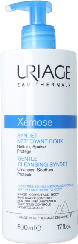 Uriage - Fine cleansing cream gel for dry to atopic skin Xémose (Gentle Cleansing Syndet) (U)