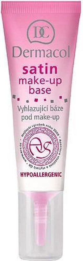Dermacol Satin Make-Up Base - Transparante Primer - Verkleint Poriën - Voor Alle Huidtypes - Verstevigend en Langdurig - 10 ml