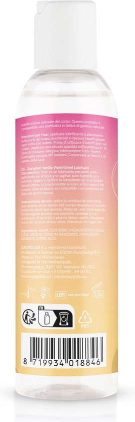 EasyGlide - Vanille Glijmiddel op Waterbasis - 150 ml