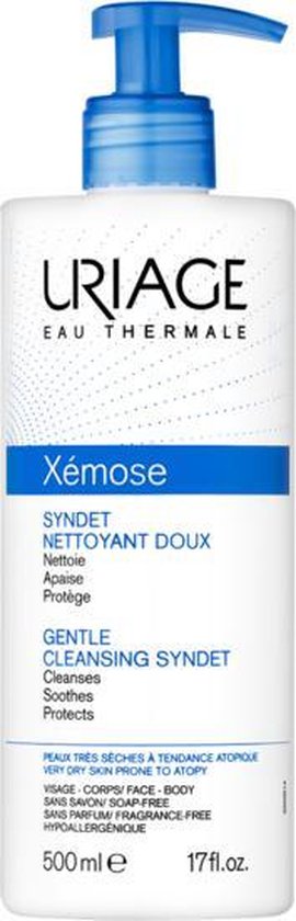 Uriage - Fine cleansing cream gel for dry to atopic skin Xémose (Gentle Cleansing Syndet) (U)