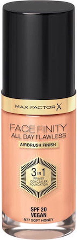 Max Factor Facefinity All Day Flawless 3-in-1 Liquid Foundation - 77 Soft Honey