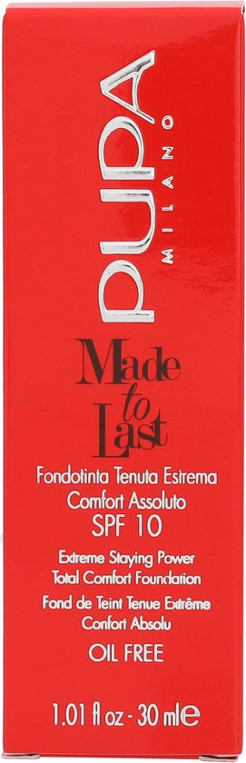 Pupa Made To Last Foundation 040 Medium Beige