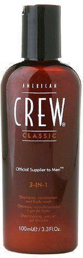 American Crew Classic 3 in 1 | Shampoo, Conditioner en Body Wash | 100ml
