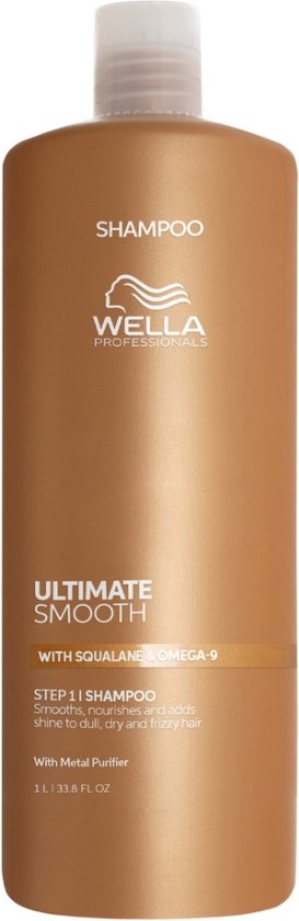 Wella Professionals Ultimate Smooth Shampoo - voor Droog & Pluizig Haar - 1000 ml
