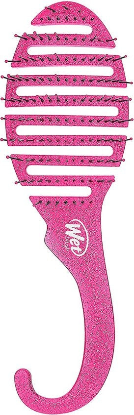 Wet Brush - original detangler - haarborstel voor in de douche - ophanghaak - Glitter Paars