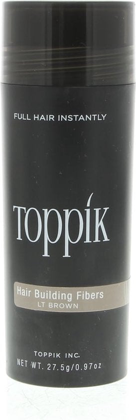 Toppik Hair Building Fibers Lichtbruin | 27,5 gram | Cosmetische Haarverdikker, Verbergt haaruitval (Direct voller haar)