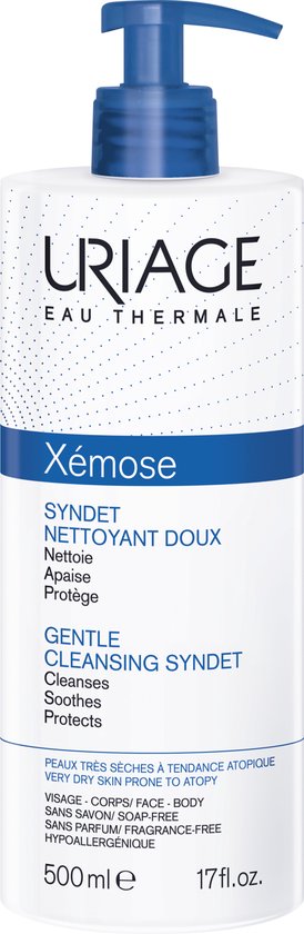 Uriage - Fine cleansing cream gel for dry to atopic skin Xémose (Gentle Cleansing Syndet) (U)