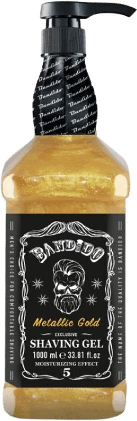 Bandido Shaving Gel For Men - Metallic Gold - 1000ml