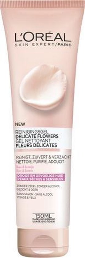 L’Oréal Paris Delicate Flowers Reinigingsgel - 150 ml - Droge en Gevoelige Huid