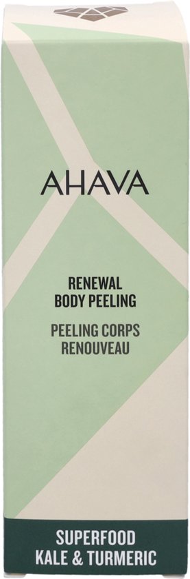 AHAVA Vernieuwende Body Peeling - Natuurlijke Exfoliatie en Huidverjonging | Boerenkool & Kurkuma | Versterkt Huidbarrière | Scrub & Peeling voor Lichaam & Gezicht | Gezichtsscrub voor Mannen & Vrouwen - 200ml