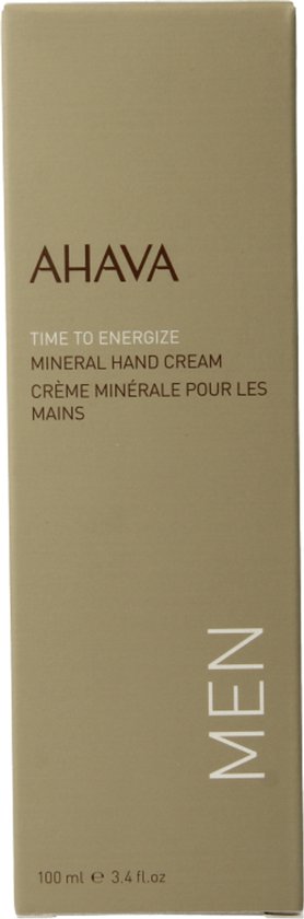 AHAVA MAN Mineraal Handcrème - Hydrateert & Verzacht | Voorkomt Uitdroging Zonder Vettig Residu | Rijk aan Dode Zee Mineralen | Huid creme voor mannen | Moisturizer voor droge handen - 100ml