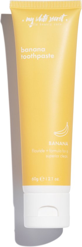 My White Secret® Banana Tandpasta met Smaak - 60 Gram - Tandpasta whitening- Tandenpasta - Tanden Bleken - Tandenblekers - Beter dan Hismile