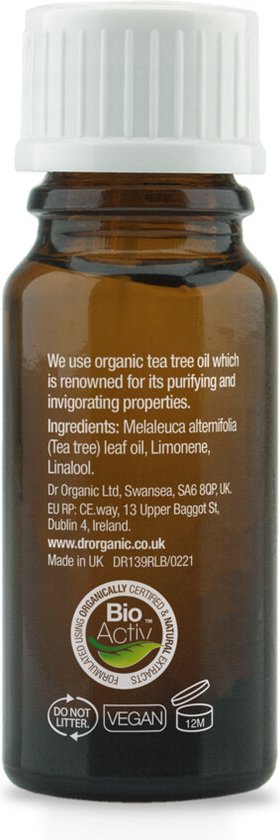 Dr. Organic Tea Tree Pure Olie - 10 ml