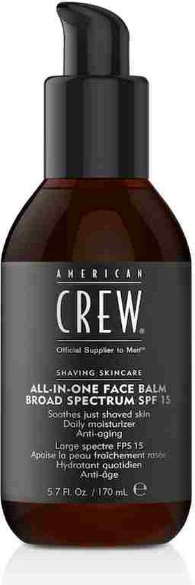 American Crew All In One Face Balm | Dagcrème met SPF 15 | 170 ml