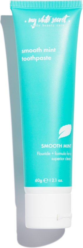 My White Secret® Smooth Mint Tandpasta met Smaak - 60 Gram - Tandpasta met Muntsmaak en Fluoride - Witte Tanden Tandpasta - Tanden Bleken - Tandenblekers