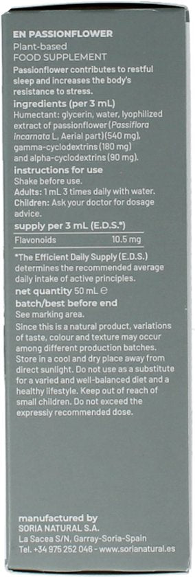 Soria Natural Passiflora incarnata extract 50 Milliliter