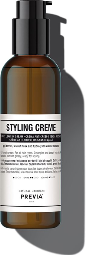 Previa Natural Haircare Crème Style and Finish Styling Creme 200ml
