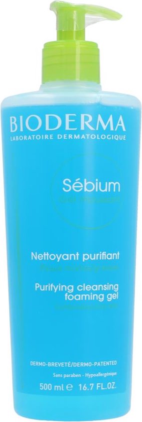 Bioderma Sebium Gel Moussant - Reiniger voor vette en acnegevoelige huid - 500 ml