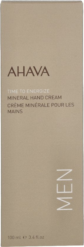 AHAVA MAN Mineraal Handcrème - Hydrateert & Verzacht | Voorkomt Uitdroging Zonder Vettig Residu | Rijk aan Dode Zee Mineralen | Huid creme voor mannen | Moisturizer voor droge handen - 100ml