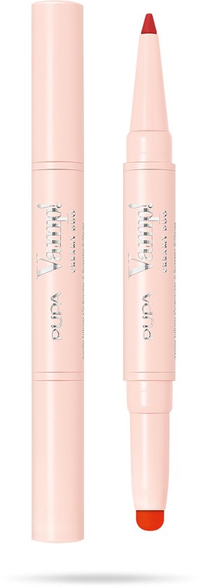 PUPA Milano Vamp! Creamy Duo Lip Pencil & Shiny Lipstick 011 Orange Red 0,8 gr