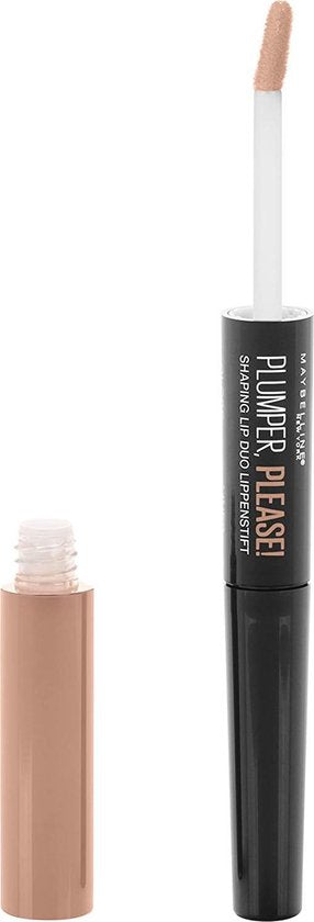 Maybelline Plumper, Please! Shaping Lip Duo | 200 Tease | Lip Filler, Lip Vergroter (Volle Lippen, Nude, 4 ml)