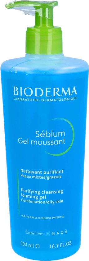 Bioderma Sebium Gel Moussant - Reiniger voor vette en acnegevoelige huid - 500 ml